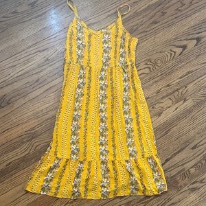 Old Navy Mustard Smocked Dress